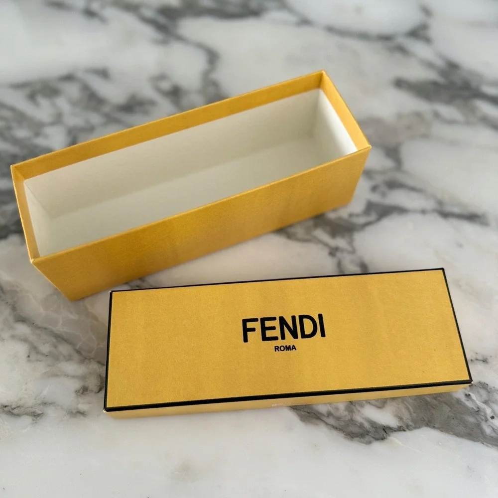 Authentic Fendi Empty Gift‎ Box Yellow 7.5